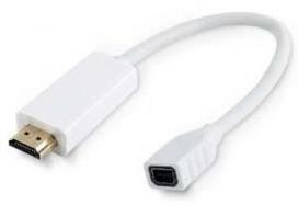 hdmi kabelis baltas - Laidas MicroConnect Mini DisplayPort to HDMI HDMI male, Mini DisplayPort female, 0.1 m, balta - 1 nuotrauka