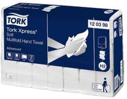 tork multifold h2 - TORK H2 Xpress Multifold Soft, 2 sl., baltos sp., 180 serv., 120398 - 1 nuotrauka