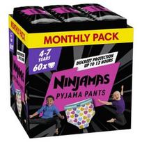  Pampers Ninjamas Heart, 7 dydis, 60 vnt.