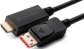 Laidas MicroConnect Displayport to HDMI 1 x DisplayPort 1.4 Male, HDMI male, 2 m, juoda