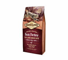 Carnilove Duck&Turkey Large Breed Cats sausas maistas katėms 2 kg