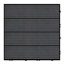 WPC terasinė plytelė MADURO MODULAR, juodos sp., 300 x 300 x 25 mm