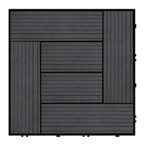 WPC terasinė plytelė MADURO CLASSIC, juodos sp., 300 x 300 x 25 mm