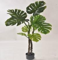 Dirbtinis augalas vazone, monstera, žalia, 130 cm