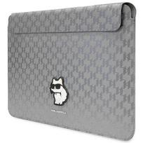 sleeve kompiuteriui - Karl Lagerfeld Saffiano Monogram Choupette 14" Silver - 1 nuotrauka