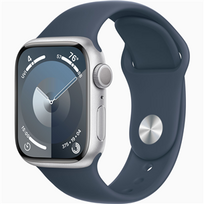Apple Watch Series 9 41mm Silver Aluminium Case/ Blue Sport Band - M/ L