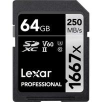 sdxc v60 - Lexar SDXC 64GB Class 10 V60 U3 UHS-II LSD64GCB1667 - 1 nuotrauka