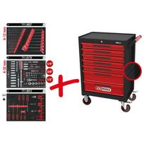 deze su stalciai - KS Tools ECOline, 7 stalčiai +215 vnt įrankių - 2 nuotrauka