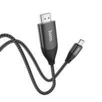 usb type c hdmi - Kabelis Hoco UA16 Type-C to HDMI 2.0m pilkas - 1 nuotrauka