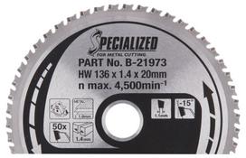 pjovimo diskas 136 mm - Makita B-21973, 136 mm x 1.4 mm x 20 mm - 2 nuotrauka