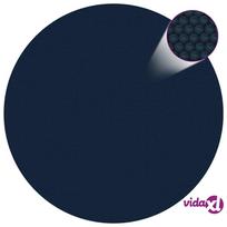 plevele saules - vidaXL Saulę sugerianti baseino plėvelė, juoda/mėlyna, 356cm, PE - 2 nuotrauka