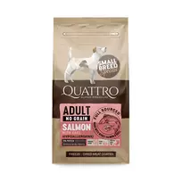 sunu maistas - Quattro Adult Small Breed Salmon sausas maistas šunims 7 kg - 1 nuotrauka
