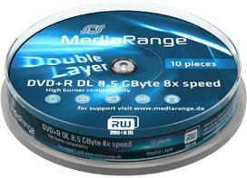 dvd r dl - MediaRange DVD+R DL 8.5 GB 8x 10 vnt (MR466) - 1 nuotrauka