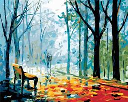 Tapyba pagal skaičius Lietus parke, 40x50 cm