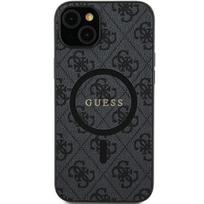 Guess "4G Collection Leather Metal Logo MagSafe Case Galaxy S24" Black