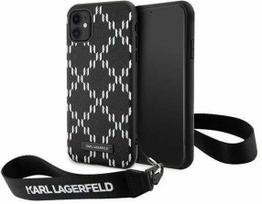 telefono deklas karl lagerfeld - OEM "Saffiano Monogram Losange iPhone 11/ Xr" Black - 1 nuotrauka