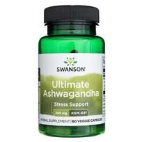 kapsules - Swanson Ašvaganda (Ashwagandha) KSM-66, 60 kapsulių - 1 nuotrauka