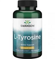 l tyrosine - Swanson L-Tyrosine 500mg, 100 kap - 1 nuotrauka