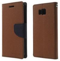 Mercury Fancy Diary Book Case For Samsung Galaxy Alpha Brown/Black