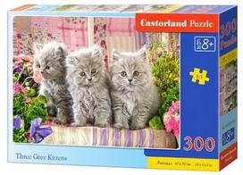 puzzle castorland - Castorland Puzzle Three Grey Kitten 300pcs - 1 nuotrauka