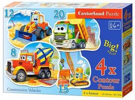 Castorland Puzzle Construction Vehicles 4in1
