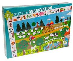 Djeco Puzzle Observation And Poster The Farm 35pcs