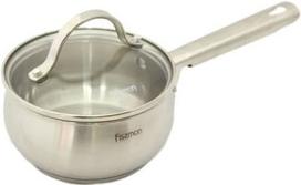 Fissman Martinez Stainless Steel Saucepan 14x7cm With Glass Lid 1.1L 5135