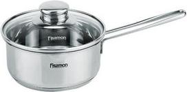 Fissman Bambino Stainless Steel Sausepan 14x6.5cm With Glass Lid 0.9L 5271