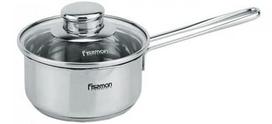 Fissman Bambino Stainless Steel Sausepan 12x6cm With Glass Lid 0.6L 5270