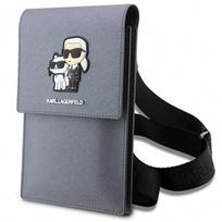 telefono deklas karl lagerfeld - Karl Lagerfeld "Saffiano Karl & Choupette" Silver - 1 nuotrauka