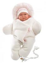 Llorens Doll Newborn Lala In Pink Coveralls 42cm 74038