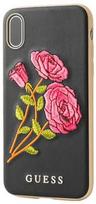 Guess Flower Desire Hard Back Case For Apple iPhone X Black