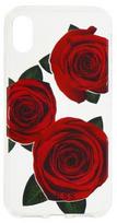 apple telefono dekliukai - Guess Flower Desire Hard Back Case For Apple iPhone X Transparent - 1 nuotrauka