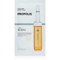 missha mask - Missha Mascure Propolis maitinamoji tekstilinė veido kaukė jautriai ir sudirgusiai odai 28 ml - 1 nuotrauka