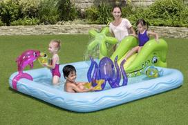 pripuciama zaidimu aikstele - BESTWAY baseinas Fantastiškas akvariumas 239cm x 206cm x 86cm, 53052B - 4 nuotrauka
