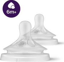 avent natural zindukai - Philips Avent Natural, 6+ mėn., skaidri, 2 vnt. - 1 nuotrauka