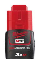 12v 3ah akumuliatorius - Akumuliatorius Milwaukee M12 B3 3,0 Ah - 1 nuotrauka
