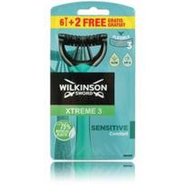 wilkinson xtreme 3 - Wilkinson Sword Xtreme3 Sensitive vienkartiniai skustuvai vyrams - 8 vnt. - 1 nuotrauka