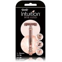 skustuvas wilkinson sword - Wilkinson Sword Intuition Double Edge Rose Gold Razor skustuvas moterims + 10 vnt. skutimosi peiliukų - 1 vnt. - 1 nuotrauka