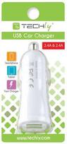 Techly Two USB Car charger White 022182