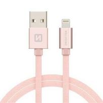 Swissten Textile USB To Apple Lighting Fast Charge Cable 2m Rose Gold