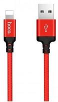 apple pakrovejas - Hoco Premium Times Speed X14 USB To Apple Lightning Cable 1m Black/Red - 1 nuotrauka