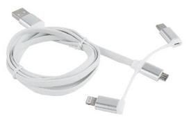 Gembird Cable USB Charging Combo 3-in-1 White 1m
