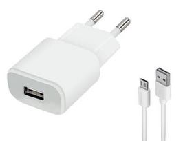 ikroviklis micro usb - Forever TC-01 USB Wall Charger + Micro USB Cable White - 1 nuotrauka