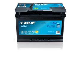 680 a - Exide AGM 62Ah 680A 242x175x190-+ - 1 nuotrauka