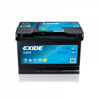 680 a - Exide AGM 62Ah 680A 242x175x190-+ - 2 nuotrauka