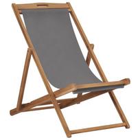 Lauko kėdė VLX Solid Teak 47415, ruda/pilka, 105 cm x 56 cm x 96 cm