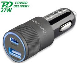 ikrovikliai type 2 - 4smarts, USB Type C/USB Type A, pilka, 27 W - 1 nuotrauka