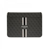 krepsys nesiojamam kompiuteriui 16 - Guess PU 4G Printed Stripes Computer Sleeve 16" Black - 1 nuotrauka