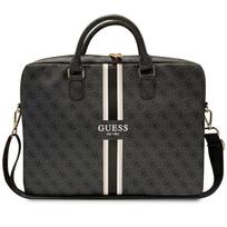 15 coliu nesiojamas kompiuteris - Guess PU 4G Printed Stripes Computer Bag 15/ 16" Black - 1 nuotrauka